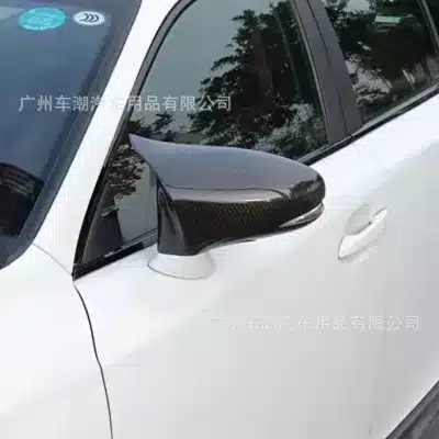 Horn Shape Rearview Mirror Cover Caps Carbon Fiber Style for 2013-2025 Lexus ES250 ES300h ES350 Horn Shape Rearview Mirror Cover Caps Carbon Fiber Style for 2013-2025 Lexus ES250 ES300h ES350