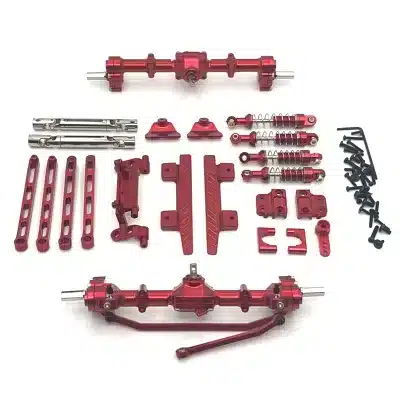 Full Metal Portal Axles & Shock Absorber Upgrade Kit for MN Model 1/12 MN82 LC79 RC Crawler, Silver Full Metal Portal Axles & Shock Absorber Upgrade Kit for MN Model 1/12 MN82 LC79 RC Crawler, Silver