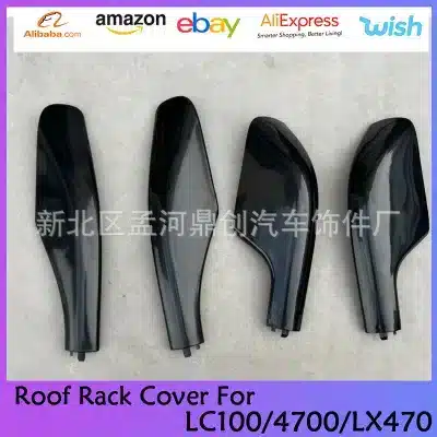 Roof Rack Rail End Cap Trim Cover Set for 1998-2007 Toyota Land Cruiser LC100 UZJ100 & Lexus LX470, OE 63491-60041 63492-60021 Roof Rack Rail End Cap Trim Cover Set for 1998-2007 Toyota Land Cruiser LC100 UZJ100 & Lexus LX470, OE 63491-60041 63492-60021