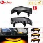 LED Sequential Side Mirror Turn Signal Light Smoked Lens Dynamic Running Water Lamp for Toyota Land Cruiser Prado FJ150 2010-2020 & LC200 2013-2020