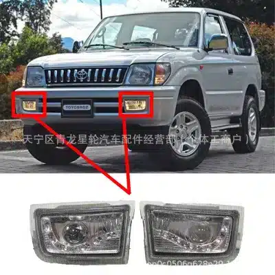 Front Fog Light Bumper Lamp Replacement for Toyota Land Cruiser FJ90 FJ95 1996-2003, Halogen 55W Front Fog Light Bumper Lamp Replacement for Toyota Land Cruiser FJ90 FJ95 1996-2003, Halogen 55W