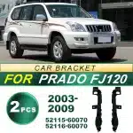 Front Bumper Retainer Bracket Left & Right Pair for 2003-2009 Toyota Land Cruiser Prado FJ120, OEM 52115-60070 52116-60070