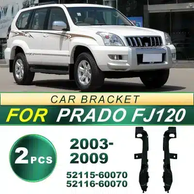 Front Bumper Retainer Bracket Left & Right Pair for 2003-2009 Toyota Land Cruiser Prado FJ120, OEM 52115-60070 52116-60070