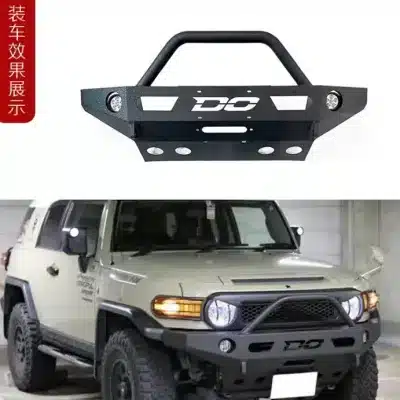 Aluminum Alloy Off-Road Front Bumper Assembly for 2007-2022 Toyota FJ Cruiser, Black Finish Aluminum Alloy Off-Road Front Bumper Assembly for 2007-2022 Toyota FJ Cruiser, Black Finish