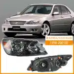 Right Passenger Side Headlight Housing Case for 1998-2005 Lexus IS200 Altezza RS200, ABS Material