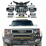 Off-Road Front Bumper Assembly Competitive Style for Toyota Land Cruiser LC250 Prado, Black Finish