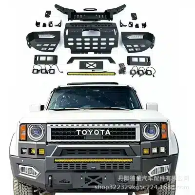 Off-Road Front Bumper Assembly Competitive Style for Toyota Land Cruiser LC250 Prado, Black Finish Off-Road Front Bumper Assembly Competitive Style for Toyota Land Cruiser LC250 Prado, Black Finish
