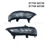 LED Rearview Mirror Turn Signal Light Indicators for Lexus GX460 & LX570, Pair 81740-60100 81730-60130