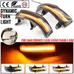 LED Side Mirror Sequential Turn Signal Lights Smoked Lens for Toyota Land Cruiser FJ200 2008-2021 & Prado FJ150 2010-2021