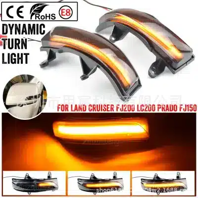 LED Side Mirror Sequential Turn Signal Lights Smoked Lens for Toyota Land Cruiser FJ200 2008-2021 & Prado FJ150 2010-2021 LED Side Mirror Sequential Turn Signal Lights Smoked Lens for Toyota Land Cruiser FJ200 2008-2021 & Prado FJ150 2010-2021