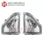 Front Corner Lights Pair for 1988-1989 Toyota Land Cruiser FJ62, Amber/Clear Lens Parking Lamps