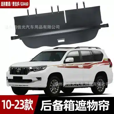 Retractable Rear Trunk Cargo Cover Security Shade for 2010-2023 Toyota Prado & Lexus GX460, Canvas Black Retractable Rear Trunk Cargo Cover Security Shade for 2010-2023 Toyota Prado & Lexus GX460, Canvas Black