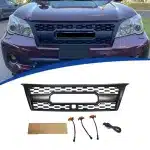 TRD Style Front Grille Overlay for 2004-2009 Lexus GX470, Matte Black ABS Modified Bumper Mesh Grill