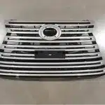 Front Bumper Upper Grille Mesh Replacement for Lexus LX600 Luxury SUV, Chrome/Black Finish