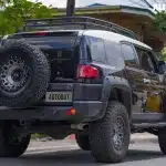 Rear Bumper Guard Off-Road Sports Bar Aluminum Alloy for Toyota FJ Cruiser, Anti-Collision Protection