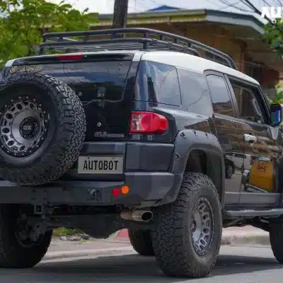 Rear Bumper Guard Off-Road Sports Bar Aluminum Alloy for Toyota FJ Cruiser, Anti-Collision Protection