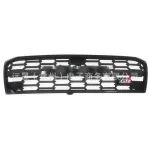 GR Style Front Hood Bumper Grille with LED Lights for 2006 Toyota Land Cruiser LC100, Matte Black ABS