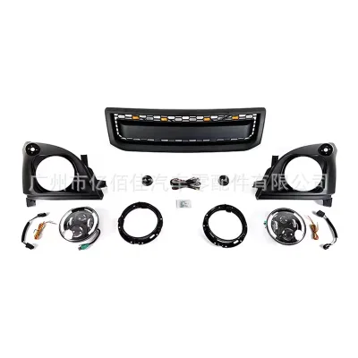 Retro Front Body Kit Conversion with LED Headlights and Grille for 2003-2009 Toyota Prado FJ120 GRJ120 Retro Front Body Kit Conversion with LED Headlights and Grille for 2003-2009 Toyota Prado FJ120 GRJ120