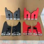 4Pcs Red Splash Guards Mud Flaps for 2024 Toyota Land Cruiser LC250 Prado, Front & Rear Mudguards