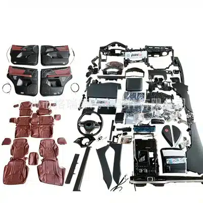 Full Interior Upgrade Kit for Lexus LX570 2008-2015 to 2018 Style including Door Panels, Seat Covers, and Center Console Full Interior Upgrade Kit for Lexus LX570 2008-2015 to 2018 Style including Door Panels, Seat Covers, and Center Console