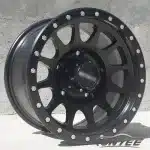 15×8 Off-Road Alloy Wheel Rim 5×150 ET0 Matte Black with Silver Rivets for Toyota Land Cruiser Lexus LX570