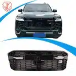 Front Bumper Grille GR Style with LED Lights for 2022-2023 Toyota Land Cruiser LC300, ABS Black