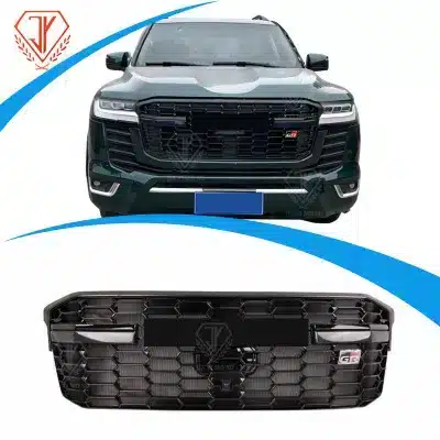 Front Bumper Grille GR Style with LED Lights for 2022-2023 Toyota Land Cruiser LC300, ABS Black Front Bumper Grille GR Style with LED Lights for 2022-2023 Toyota Land Cruiser LC300, ABS Black