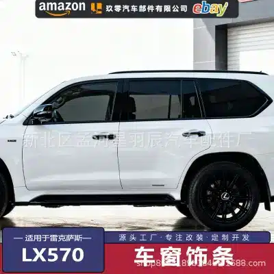 Stainless Steel Window Trim 10-Piece Kit for 2015-2021 Lexus LX570, Upper Frame Pillar Chrome-Style Protective Accents Stainless Steel Window Trim 10-Piece Kit for 2015-2021 Lexus LX570, Upper Frame Pillar Chrome-Style Protective Accents