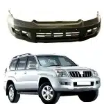 Front Bumper Cover Fascia Replacement for Toyota Land Cruiser Prado FJ120 FJ150 2003-2023, ABS Plastic
