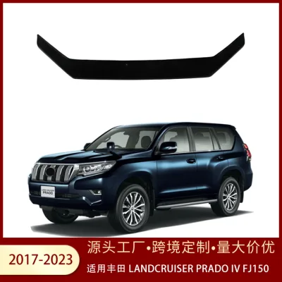 Front Hood Bug Deflector Sand Gravel Shield for Toyota Land Cruiser Prado FJ150 2017-2023, Black Acrylic