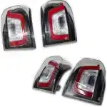 Land Rover Style LED Tail Lights Assembly for Toyota FJ Cruiser, Rear Brake Reverse Turn Signal Lamps, ABS Housing, 12V