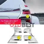 Rear Tail Light Cover Trim Bezels for 2014-Up Toyota Land Cruiser Prado FJ150, ABS Protection Frame