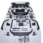 Full Facelift Body Kit Conversion for Toyota Land Cruiser LC76 LC79 Pickup, PU Material, Headlight Hood Grille Included