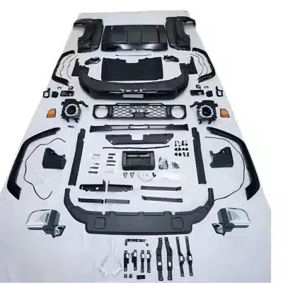 Full Facelift Body Kit Conversion for Toyota Land Cruiser LC76 LC79 Pickup, PU Material, Headlight Hood Grille Included