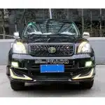 Front Bumper Radiator Grille TRD Style Black Samurai for 2003-2009 Toyota Land Cruiser Prado FJ120 LC120