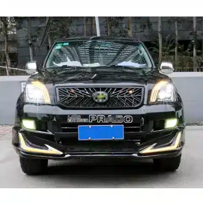 Front Bumper Radiator Grille TRD Style Black Samurai for 2003-2009 Toyota Land Cruiser Prado FJ120 LC120