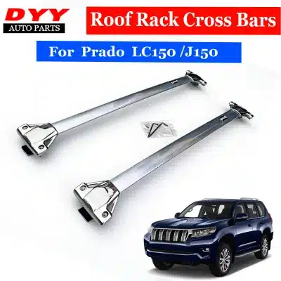 Roof Rack Cross Bars Cargo Carrier for Toyota Land Cruiser Prado LC150 GRJ150, 304 Stainless Steel, Black Roof Rack Cross Bars Cargo Carrier for Toyota Land Cruiser Prado LC150 GRJ150, 304 Stainless Steel, Black