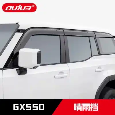 6-Piece Side Window Deflector Set with Chrome Trim for 2024 Lexus GX550 GX550h, Acrylic Vent Shade Rain Guard