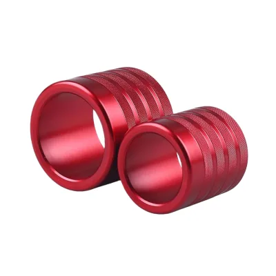 Aluminum Alloy Gear Shift Knob and Handbrake Handle Cover Set for Toyota FJ Cruiser, Red/Silver Trim Aluminum Alloy Gear Shift Knob and Handbrake Handle Cover Set for Toyota FJ Cruiser, Red/Silver Trim