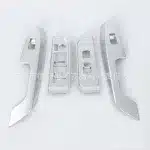 Matte Silver Interior Window Switch Panel Cover Trim for 2023 Toyota Land Cruiser LC300, 4PCS ABS Armrest Switch Protection
