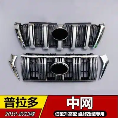 Front Upper Grille All-Black Modification for 2010-2022 Toyota Prado FJ150 2700 4000, Stainless Steel Front Upper Grille All-Black Modification for 2010-2022 Toyota Prado FJ150 2700 4000, Stainless Steel