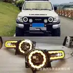 Full LED Laser Headlight Assembly for 2007-2020 Toyota FJ Cruiser with Dynamic DRL & Sequential Turn Signals