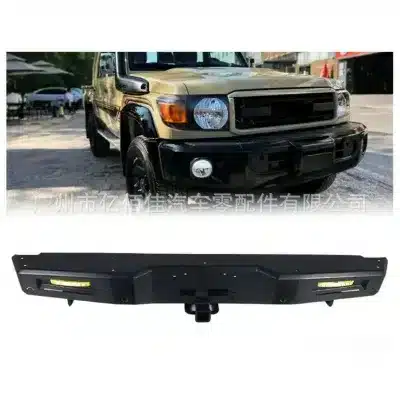Heavy-Duty Steel Rear Bumper Guard for 2007-2021 Toyota Land Cruiser LC79 FJ79 LC76, Off-Road Competitive Style Heavy-Duty Steel Rear Bumper Guard for 2007-2021 Toyota Land Cruiser LC79 FJ79 LC76, Off-Road Competitive Style