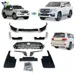 Facelift Front Body Kit with Grille for 2016-2020 Toyota Land Cruiser LC200, Black Finish