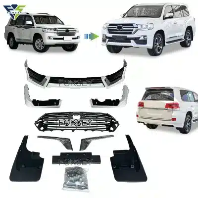 Facelift Front Body Kit with Grille for 2016-2020 Toyota Land Cruiser LC200, Black Finish Facelift Front Body Kit with Grille for 2016-2020 Toyota Land Cruiser LC200, Black Finish
