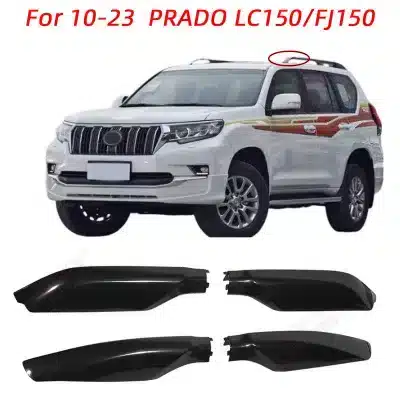 4PCS Roof Rack Rail End Cap Cover Replacement for Toyota Land Cruiser LC200 Prado FJ120 LC150, Black ABS 4PCS Roof Rack Rail End Cap Cover Replacement for Toyota Land Cruiser LC200 Prado FJ120 LC150, Black ABS