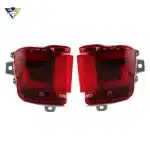 Rear Bumper Brake Light Reflector LED Lamps for 2016-2020 Toyota Land Cruiser LC200, Red Lens