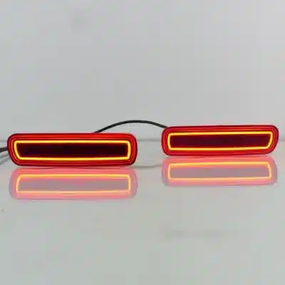 Rear Bumper LED Tail Brake Lights Assembly for 1998-2007 Land Cruiser LC100 & Lexus LX470, Fishbone Style Red Lens Rear Bumper LED Tail Brake Lights Assembly for 1998-2007 Land Cruiser LC100 & Lexus LX470, Fishbone Style Red Lens
