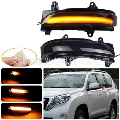 LED Dynamic Sequential Side Mirror Turn Signal Light Smoked Lens for Toyota Prado FJ150 2010-2021 Land Cruiser FJ200 2008-2021 LED Dynamic Sequential Side Mirror Turn Signal Light Smoked Lens for Toyota Prado FJ150 2010-2021 Land Cruiser FJ200 2008-2021