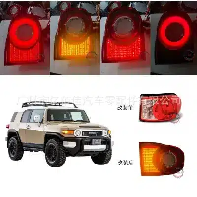 LED Taillights Assembly with Sequential Turn Signal and Dynamic Flowing Animation for 2007-2024 Toyota FJ Cruiser, Rear Brake Parking Lamp Pair LED Taillights Assembly with Sequential Turn Signal and Dynamic Flowing Animation for 2007-2024 Toyota FJ Cruiser, Rear Brake Parking Lamp Pair